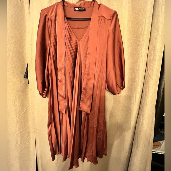 Zara | Dresses | Zara Dusty Pink Satin Dress | Poshmark Zara | Dresses | Zara Dusty Pink Satin Dress | Poshmark